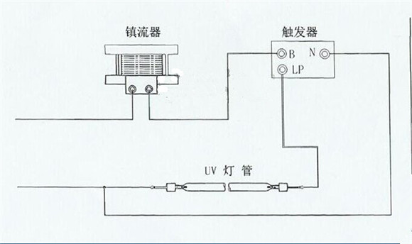 uv镇流器的接线图